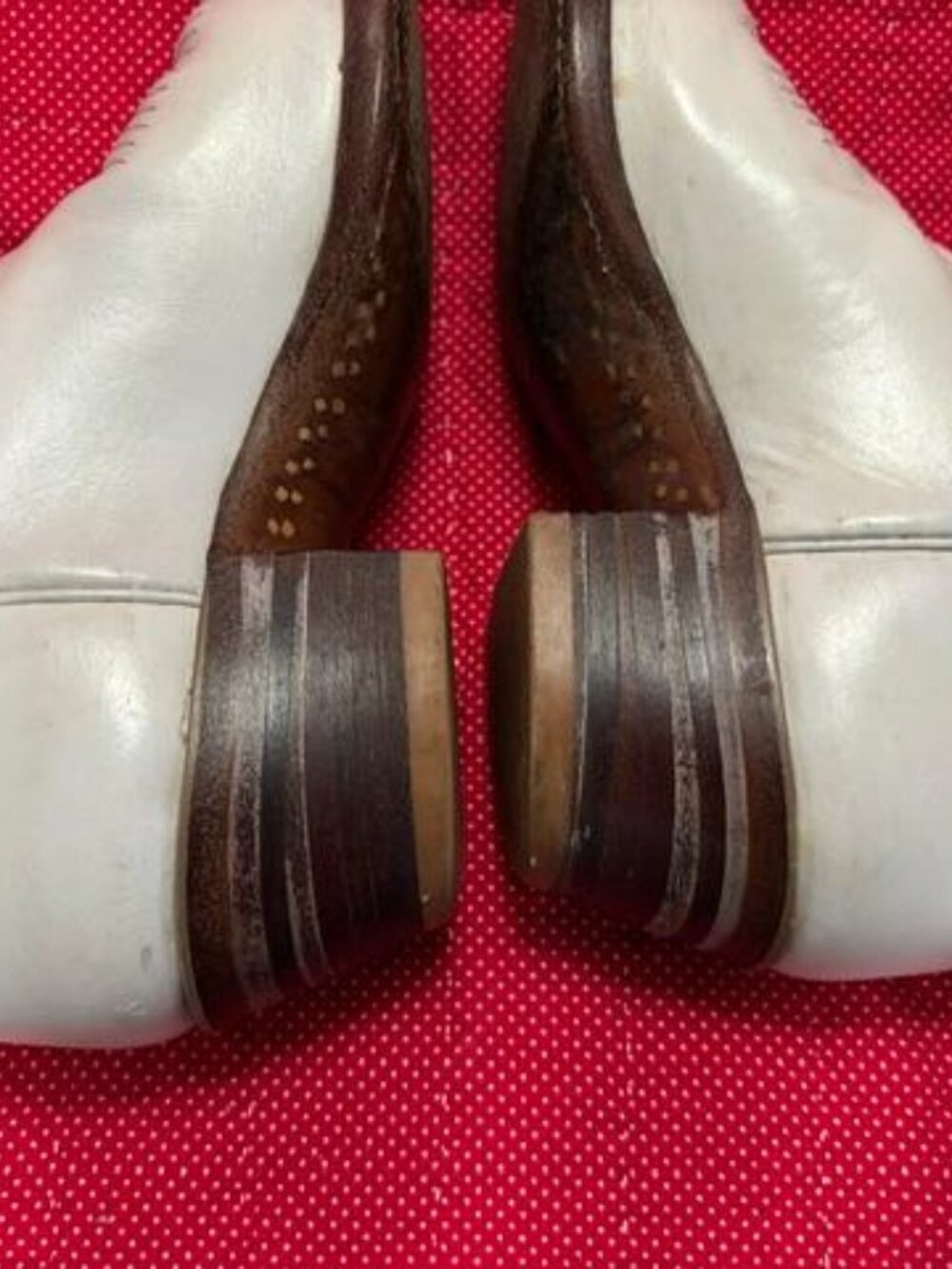 Falconhead white (not bright white) leather cowboy boots 7C - Picture 3 of 12